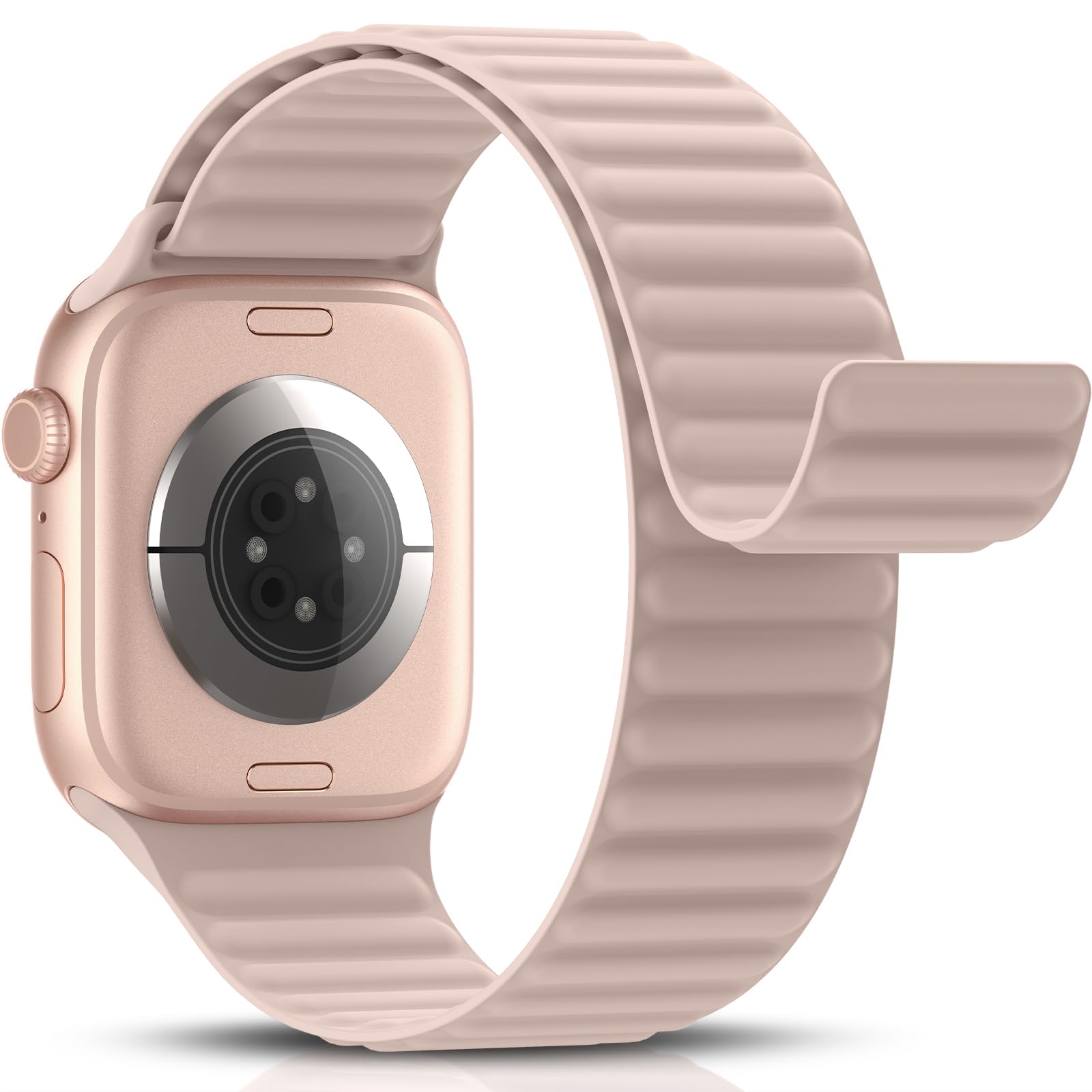 Higgs Magnetic Silicone Sport Strap Compatible with Apple Watch Straps 44mm 40mm 38mm 41mm 42mm 45mm 46mm 49mm for Men Women, Soft iWatch Wrist Band for Series 11 10 9 SE 8 7 6 5 4 Ultra 3 2 1 — view 18
