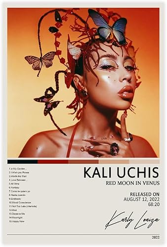 Kali - Pósteres de cubierta de álbum de música para habitación, lienzo estético, pósteres de arte de pared, sin marco, estilo sin marco, 12 x 18