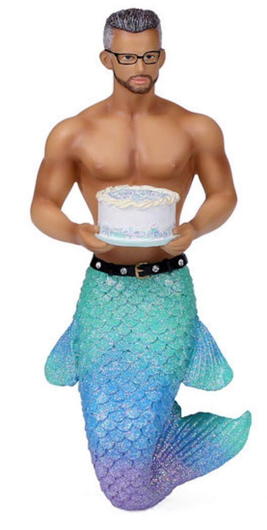 December Diamonds Beef Cake Merman Holding Cake Christmas Tree Ornament 5555032