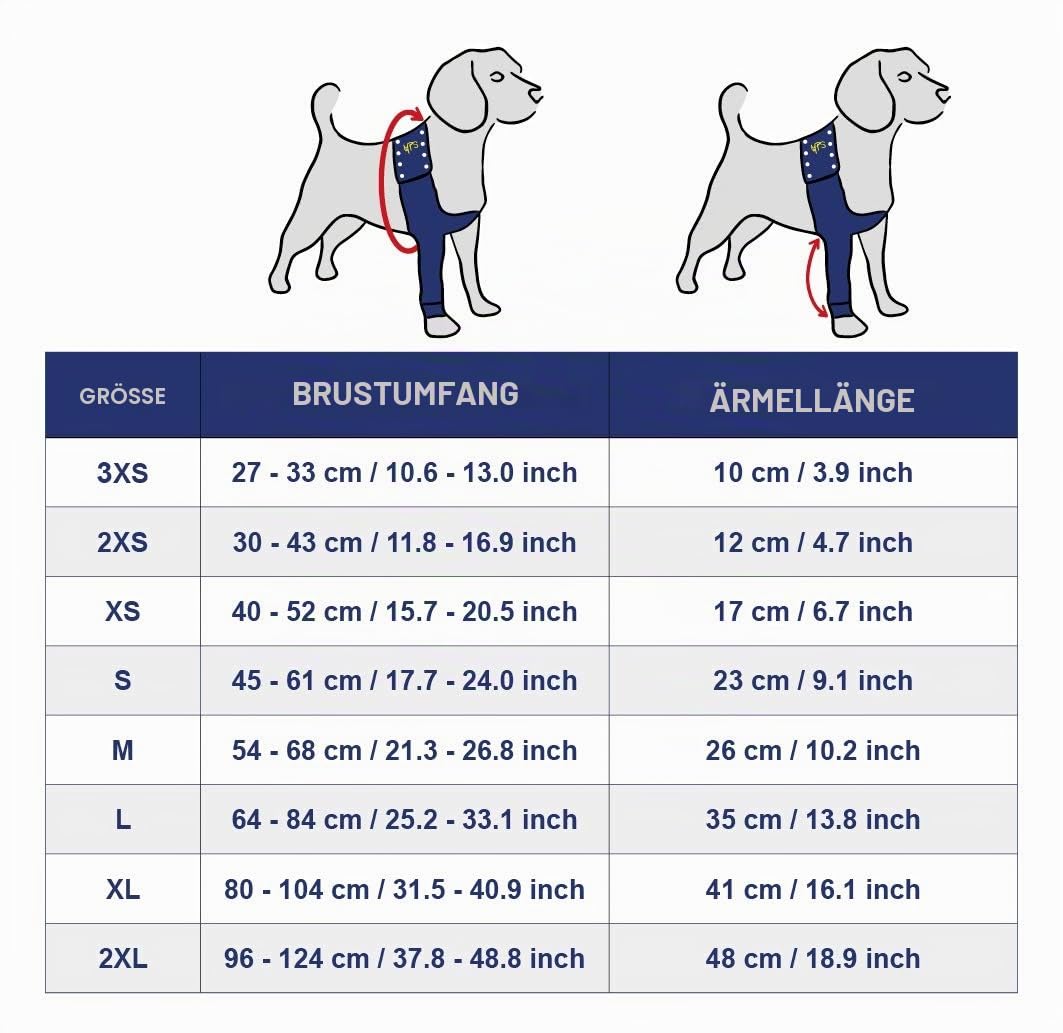 MPS Medical Pet Shirt - TAZ, Vorderbein Ärmel für Hunde, L
