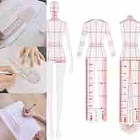 Französisches Kurvenlineal Set - 2 Stück A4 Für Schneider & Modedesign