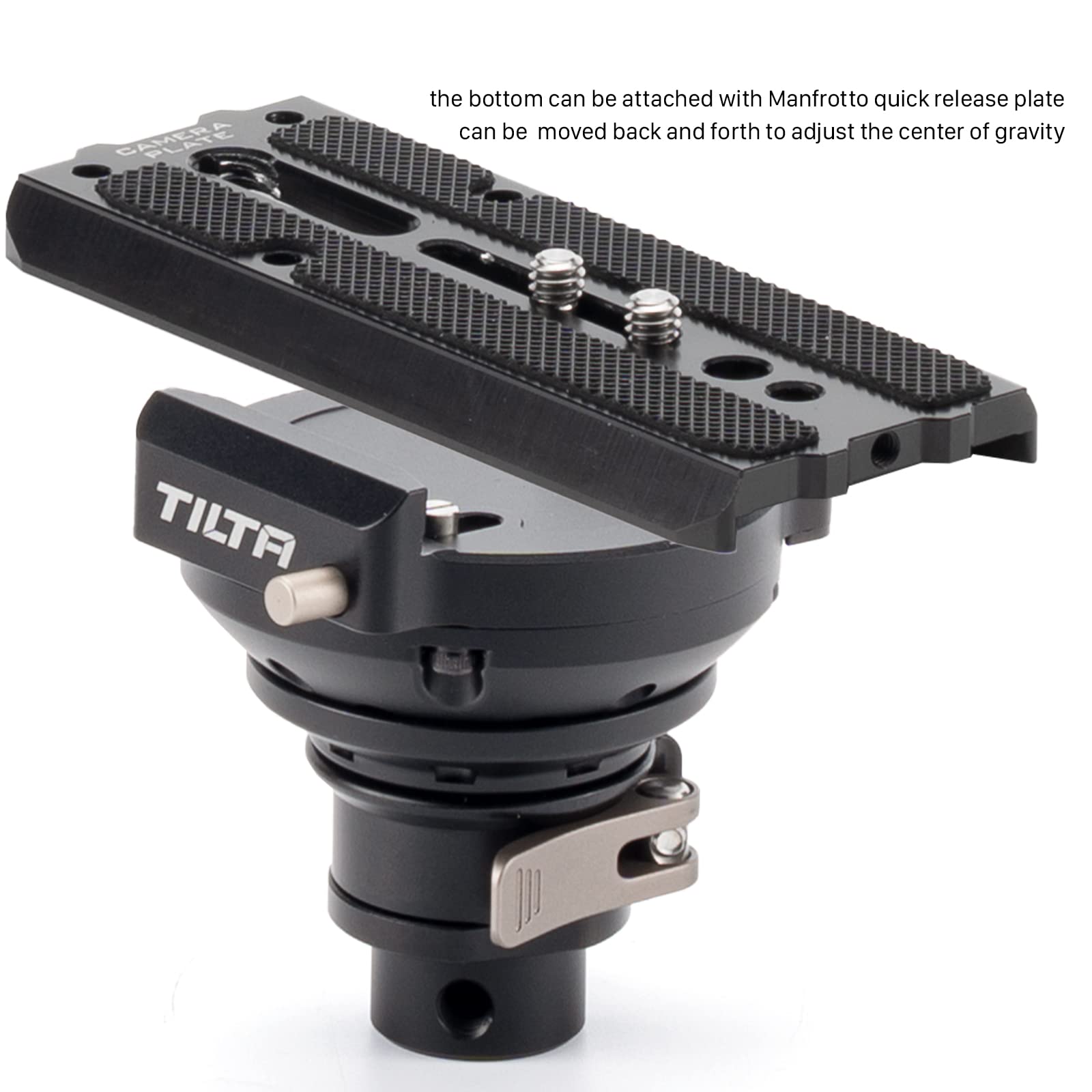 Tilta Manfrotto - Adattatore piastra a sgancio rapido per braccio stabilizzatore a galleggiante Tilta compatibile con DJI Ronin 4D/RS 2/RS 3 PRO GSS-T01-QPA | Compatibile con DJI Ronin 4D/RS 2/RS 3 PRO