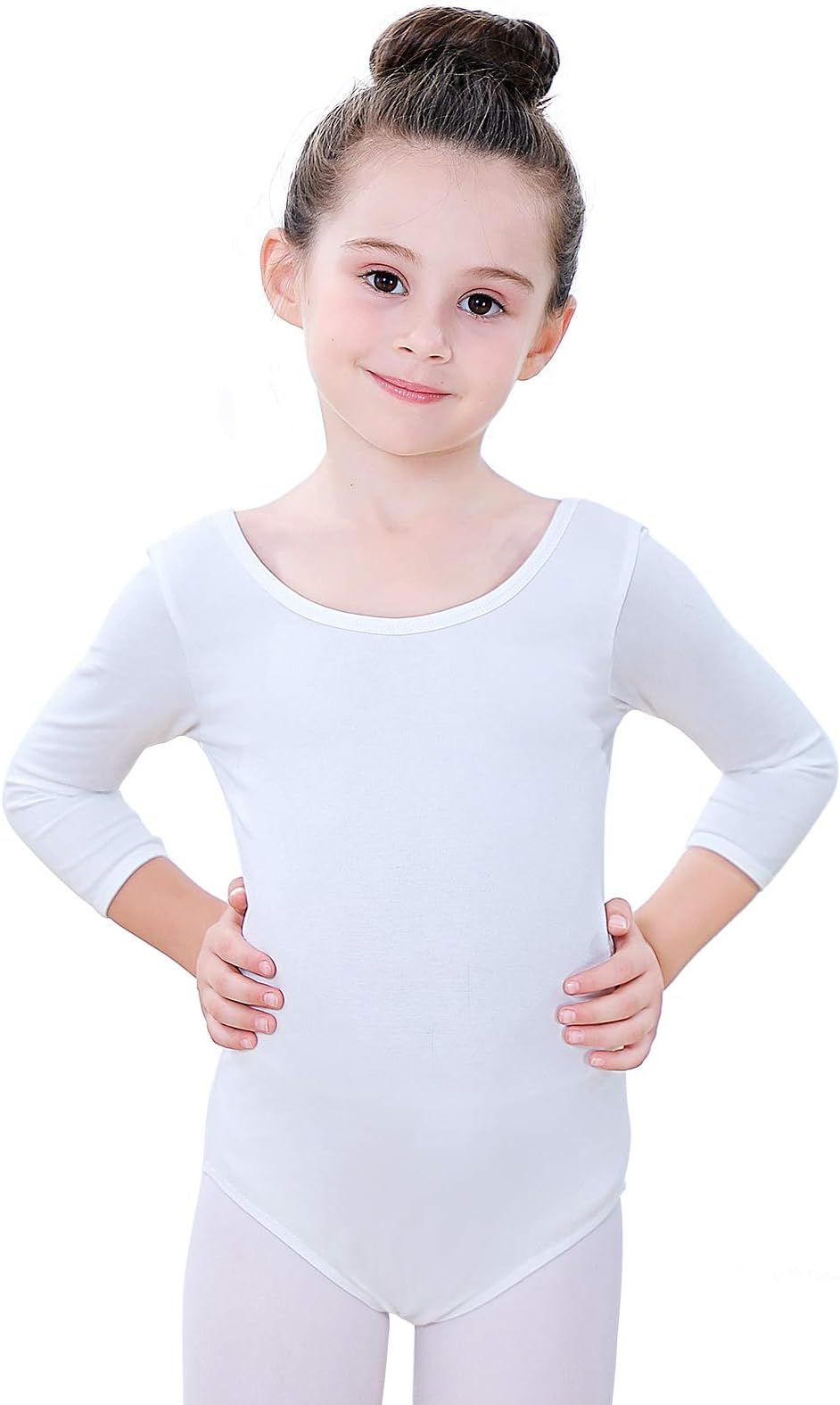 SouditturGirls Leotards Long Sleeve Ballet Dance Top Bodysuit for Toddler Kids