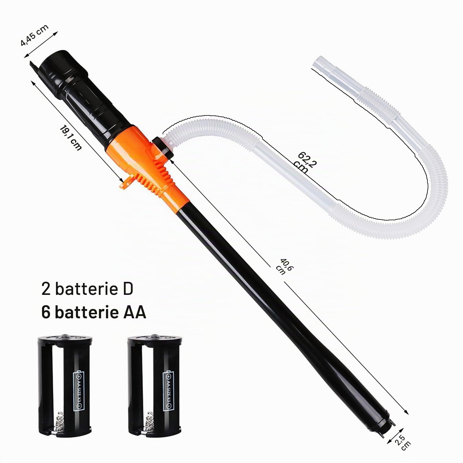 Pompa elettrica portatile a batteria per liquidi, 8,3 litri al minuto, per diesel, olio, refrigerante, acquario
