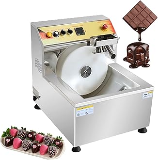 Commercial Chocolate Fountain Machine Chocolate Melting Tempering Machine Commercial Hot Chocolate Heater 1200W 12.4L 110V Vibration 8kg/batch