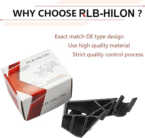 Miniatura 2 de RLB-HILON Clip de soporte de abrazadera de varilla compatible con Toyota Sienna 2004 2005 2006 2007 2008 2009 2010 año, para 0410SIE-08020