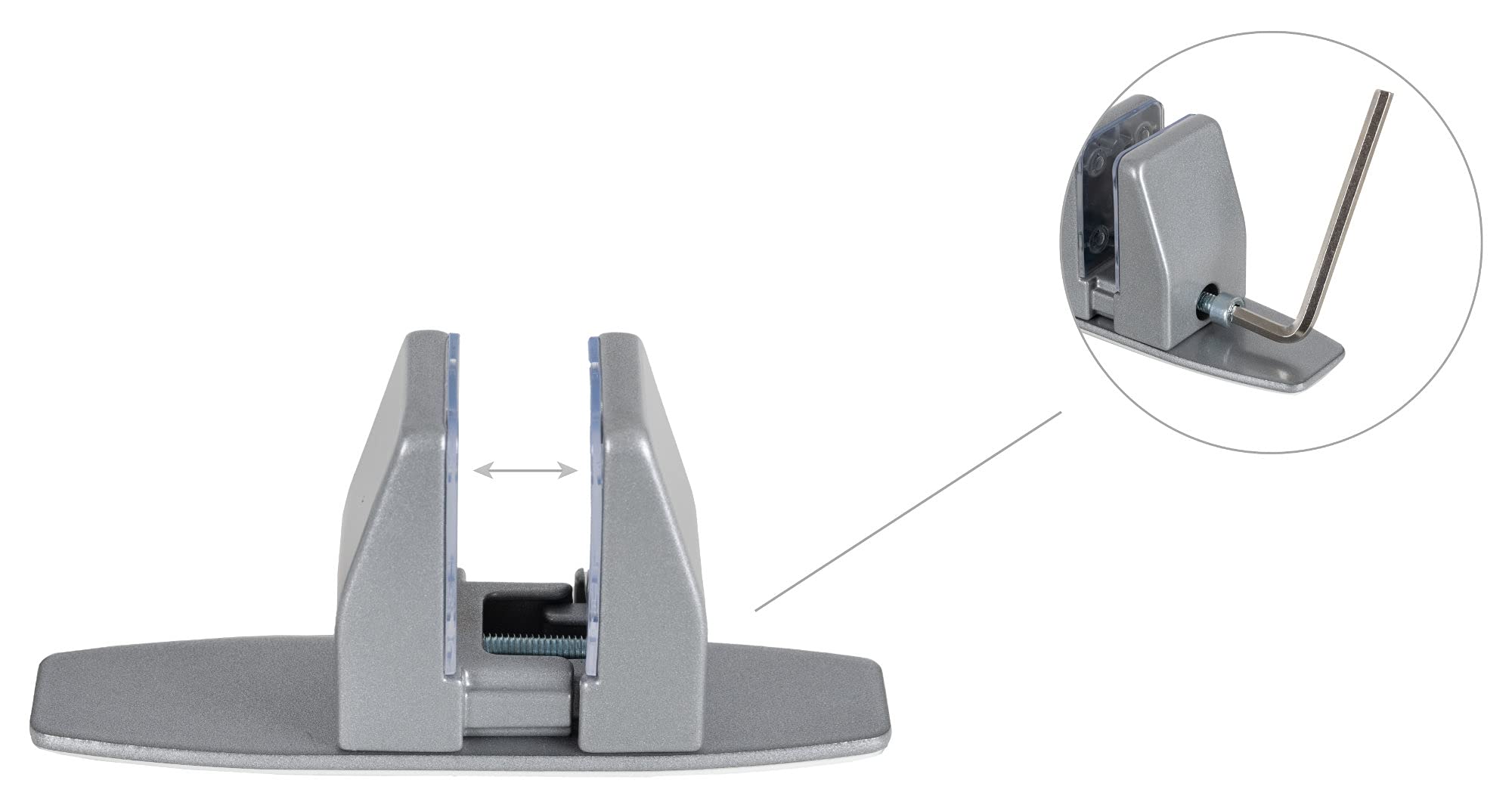 Pronomic DiviDesk SF-320 SR 2 Pièces Support de Cloison - Le Montage indépendant pour Table en paravent, séparateur de Bureau - Pieds en Metal