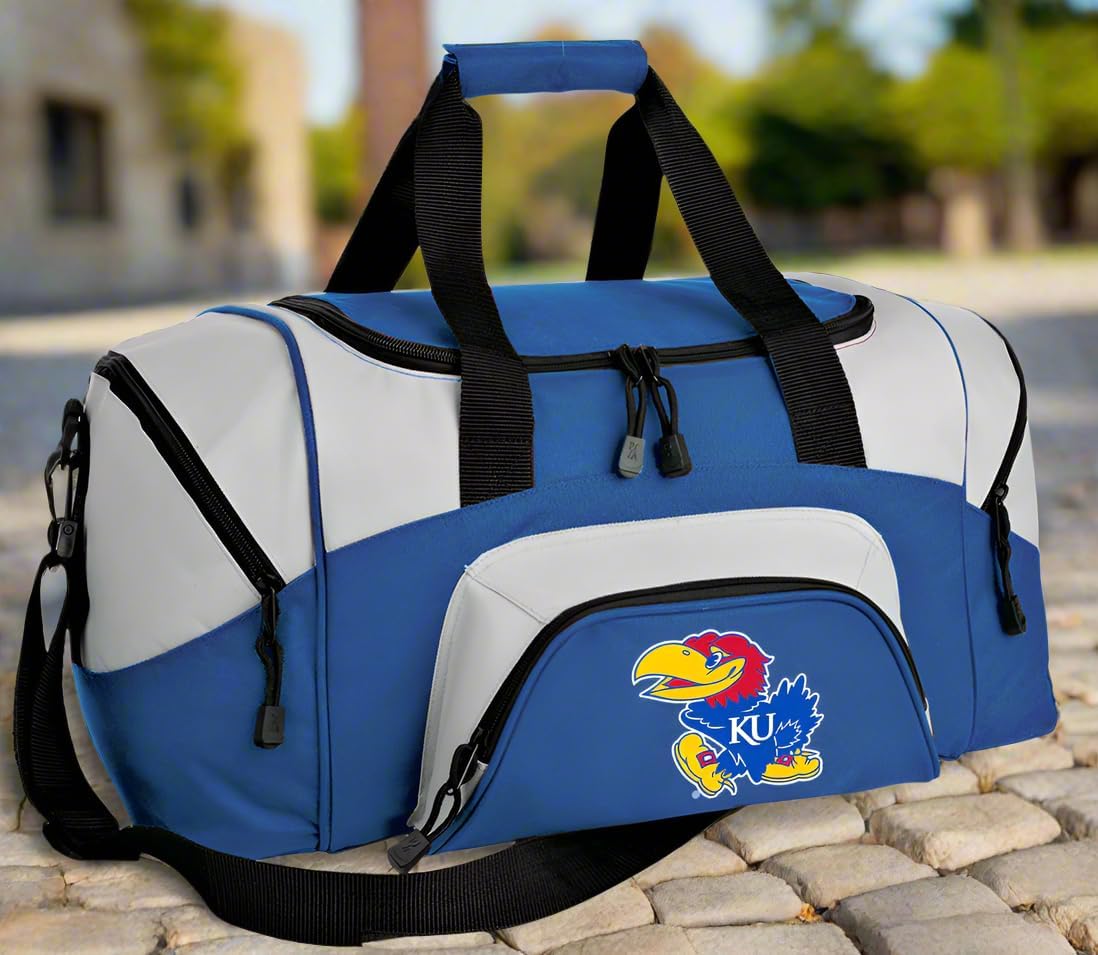 SMALL University of Kansas Travel Bag KU Jayhawks Gym Workout Bag