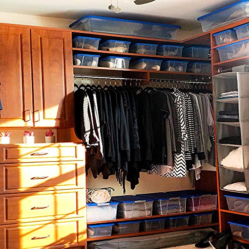 Homz 6 Quart Plastic Multipurpose Stackable Storage Container Bins With Secure Latching Lid For Home And Office Organization, Clear (10 Pack) #TOP7