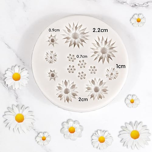 Miniatura 2 de 1 molde de arcilla polimérica de flores en miniatura de silicona para margaritas poliméricas moldes de arcilla polimérica para manualidades
