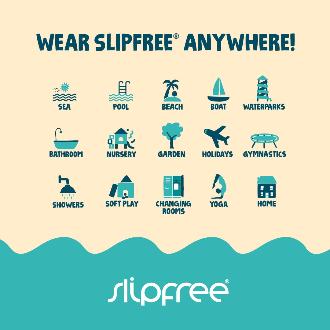Slipfree Non-Slip Shoes for Girls and Boys. Light, Soft and Comfortable, Unisex Kids Beach Water Shoes with Protective Sole, Ideal for Holiday, Sports and Home
