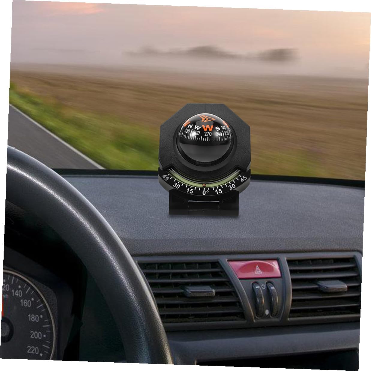 Didiseaon 2pcs Auto Compass with Inclinometer for Dashboard Mount, High Precision Vehicle Navigation Compass Ball Suitable for Car and Boat Outdoor Use