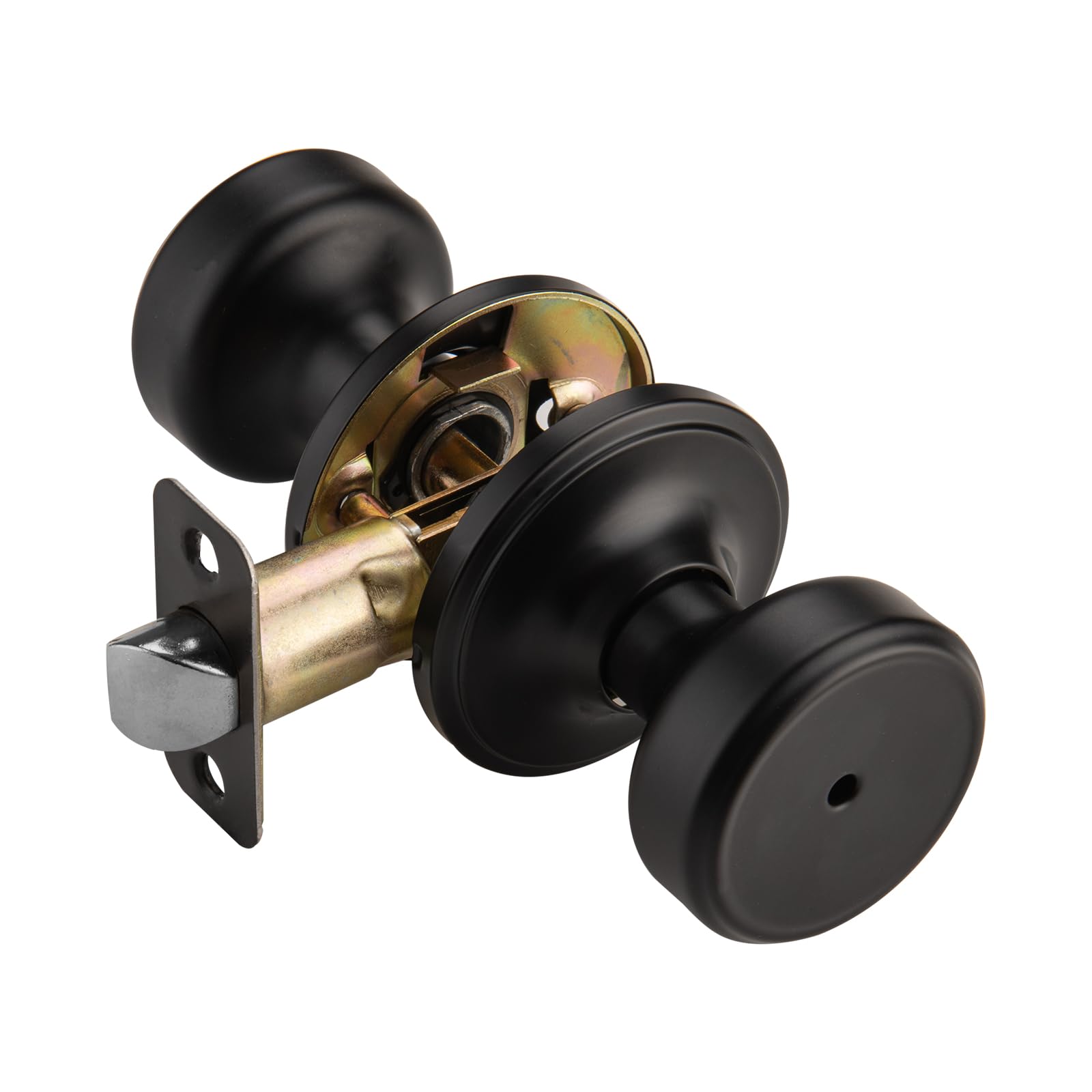 Black Door Knobs with Lock - Privacy Design -7