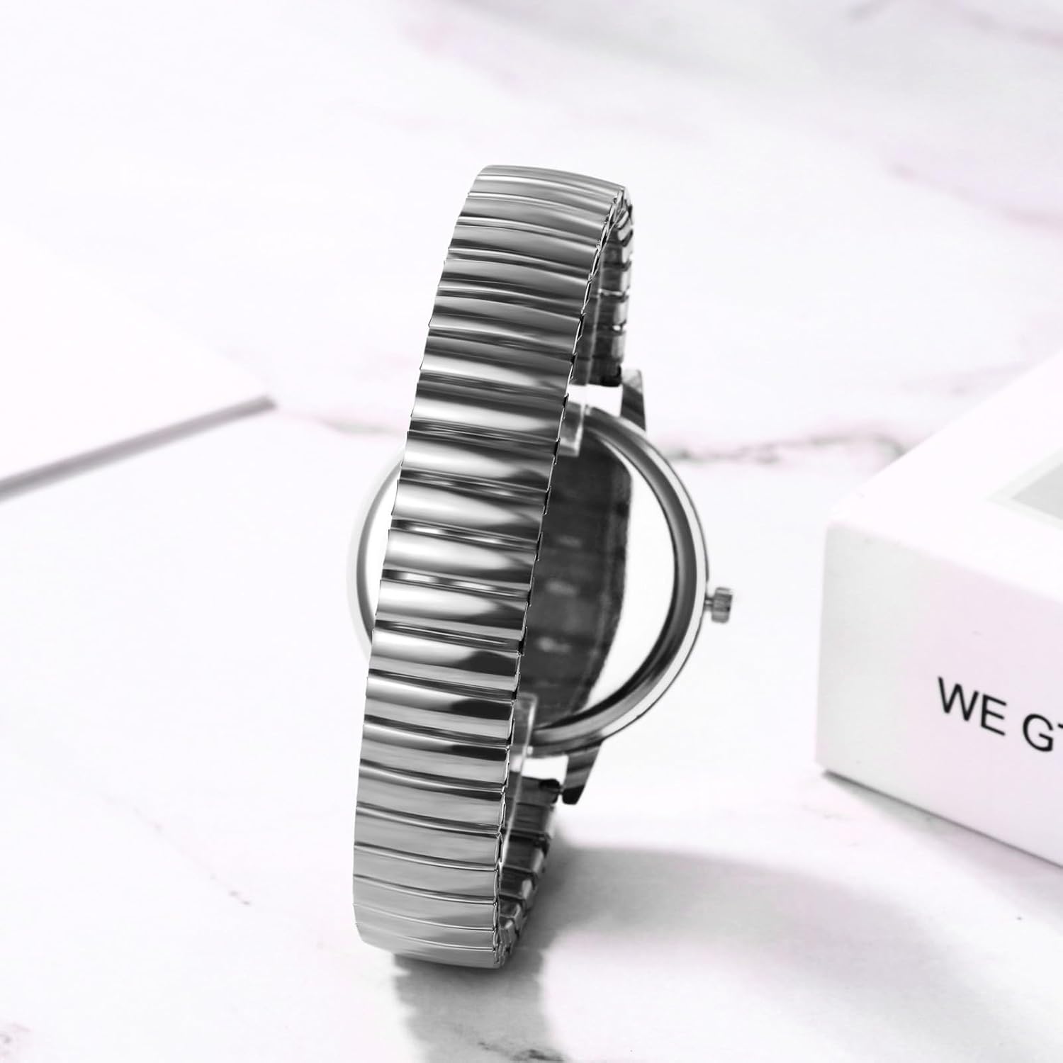 OIDEA Women's Elastic Strap Watch: Large Face Big Number Easy Reader Watch Analog Quartz Watch Waterproof Casual Business Dress Ladies Wristwatch - Image 7