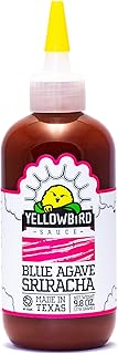 Blue Agave Sriracha Hot Sauce by Yellowbird - Jalapeno, Garlic and Agave Chili Pepper Sauce - Plant-Based, Gluten Free, No...