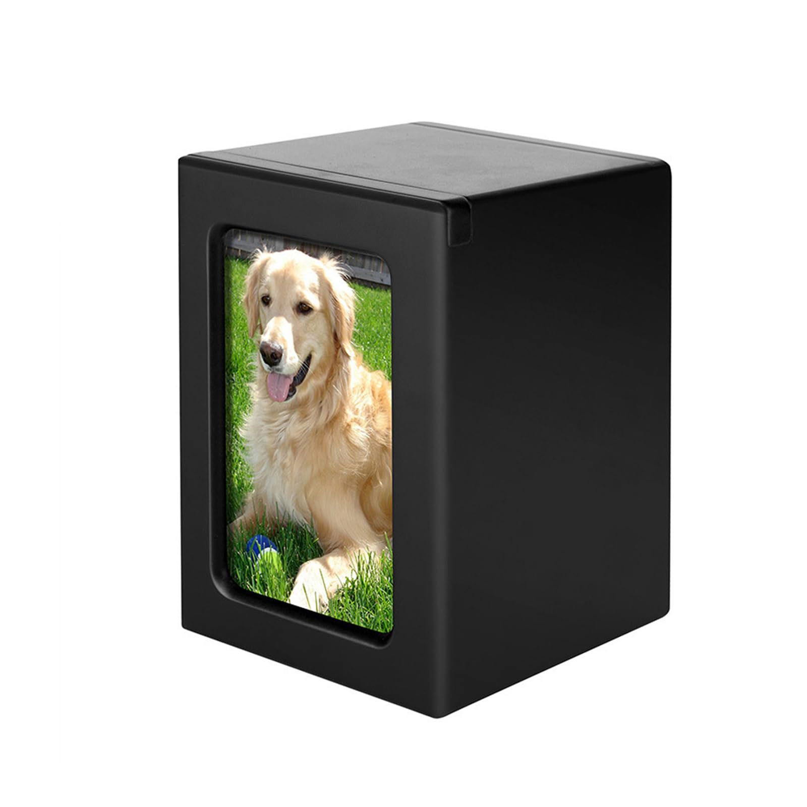NEWFT Cat Urn Pet Memorial Urns for Cats Ashes Wood Cat Memorial Pet Ashes Pet Memorial Box with Photo Frame for Indoor