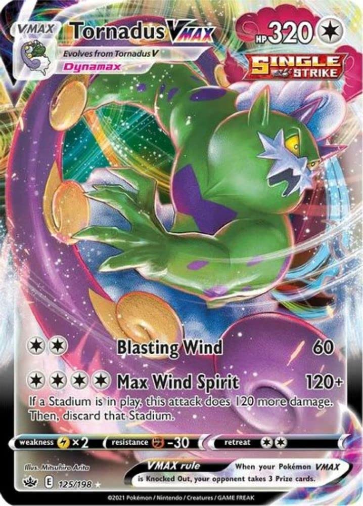 Tornadus VMAX - 125/198 - Full Art - Chilling Reign - NM/M