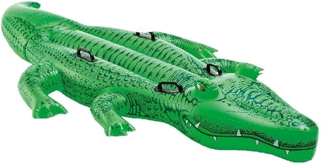 Giant Gator Childrens Large Inflatable Ride On Alligator With Four Grab Handles #58562