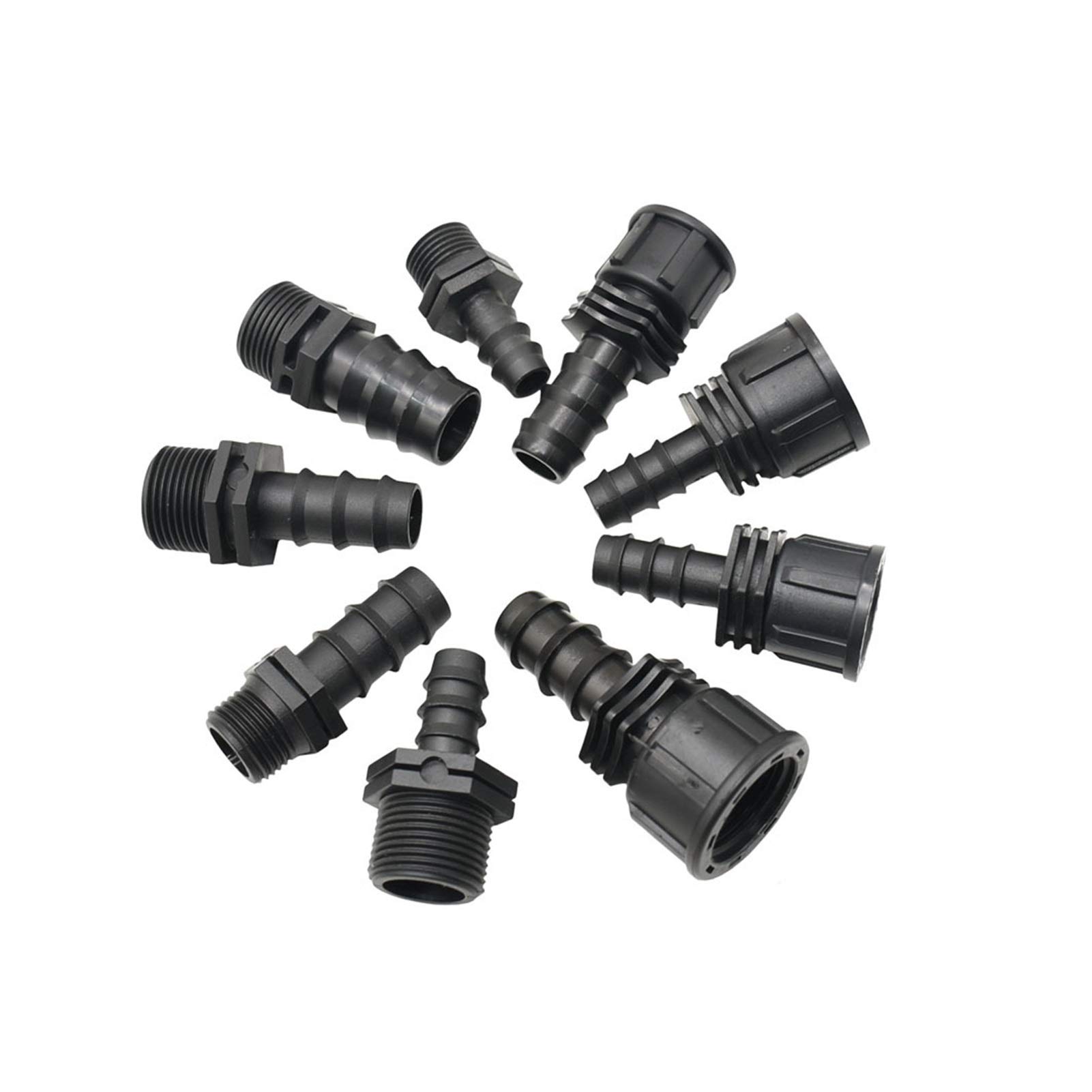 Adaptador de conector de manguera Paquete de 50 mangueras de jardín 1/2 3/4 1 pulgada a 1/2 3/4 accesorios de púas roscados 16 mm 20 mm 25 mm Junta de manguera de plástico (Color : Purple)