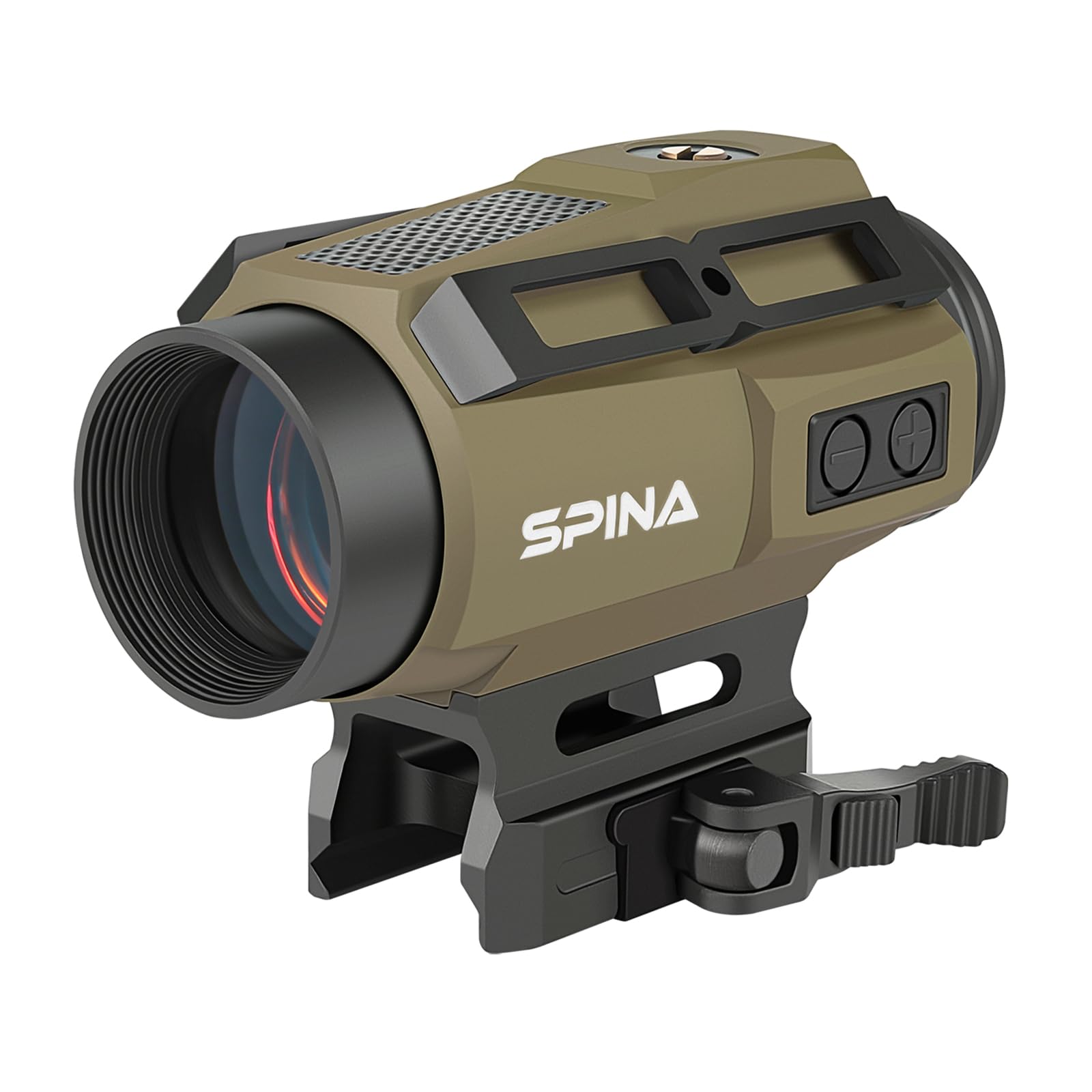 Mirino A Punto Rosso SPINA OPTICS NEX-Solar Per Pistola, Alimentazione Solare, Attivazione A Movimento, Reticolo Multiplo, Alluminio 7075
