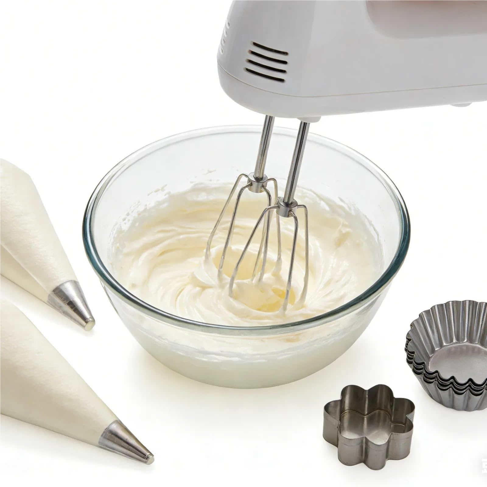 4-teiliger Edelstahl-Schneebesen-Ersatz for Handmixer – Schneebesen-Aufsatz, leicht zu reinigende Schneebesen-Schläger für Handmixer