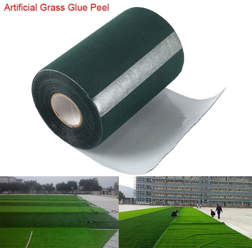 ATopoler 10Mx15CM Ruban Adhésif pour Gazon Artificiel Bande Artificielle de Couture d'herbe Tissu Rejoignant Autocollant de Jardin Vert Ruban de Jointoiement Tapis de Pelouse
