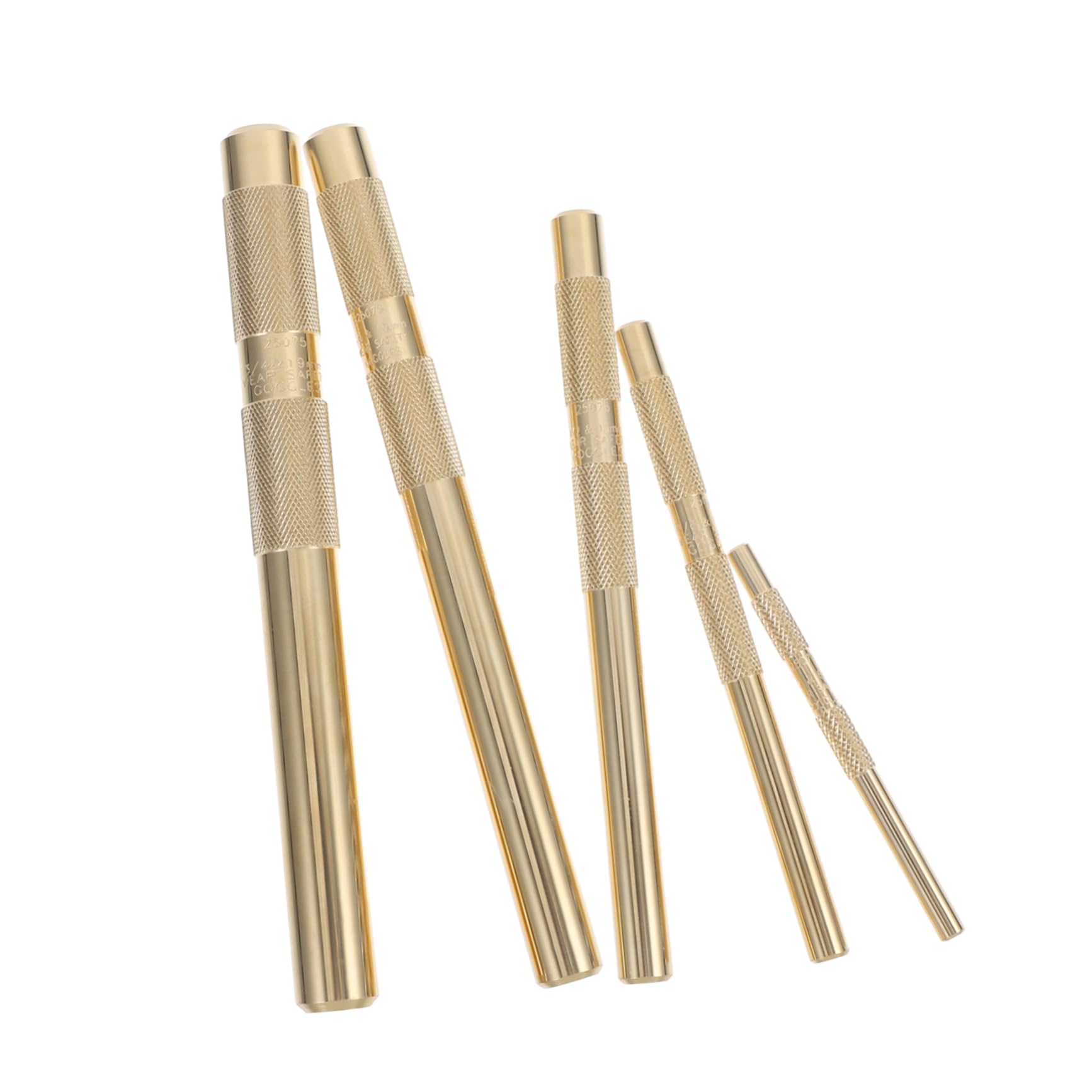 Jeu de poinçons en laiton OSALADI de 5 pièces dorées pour métal