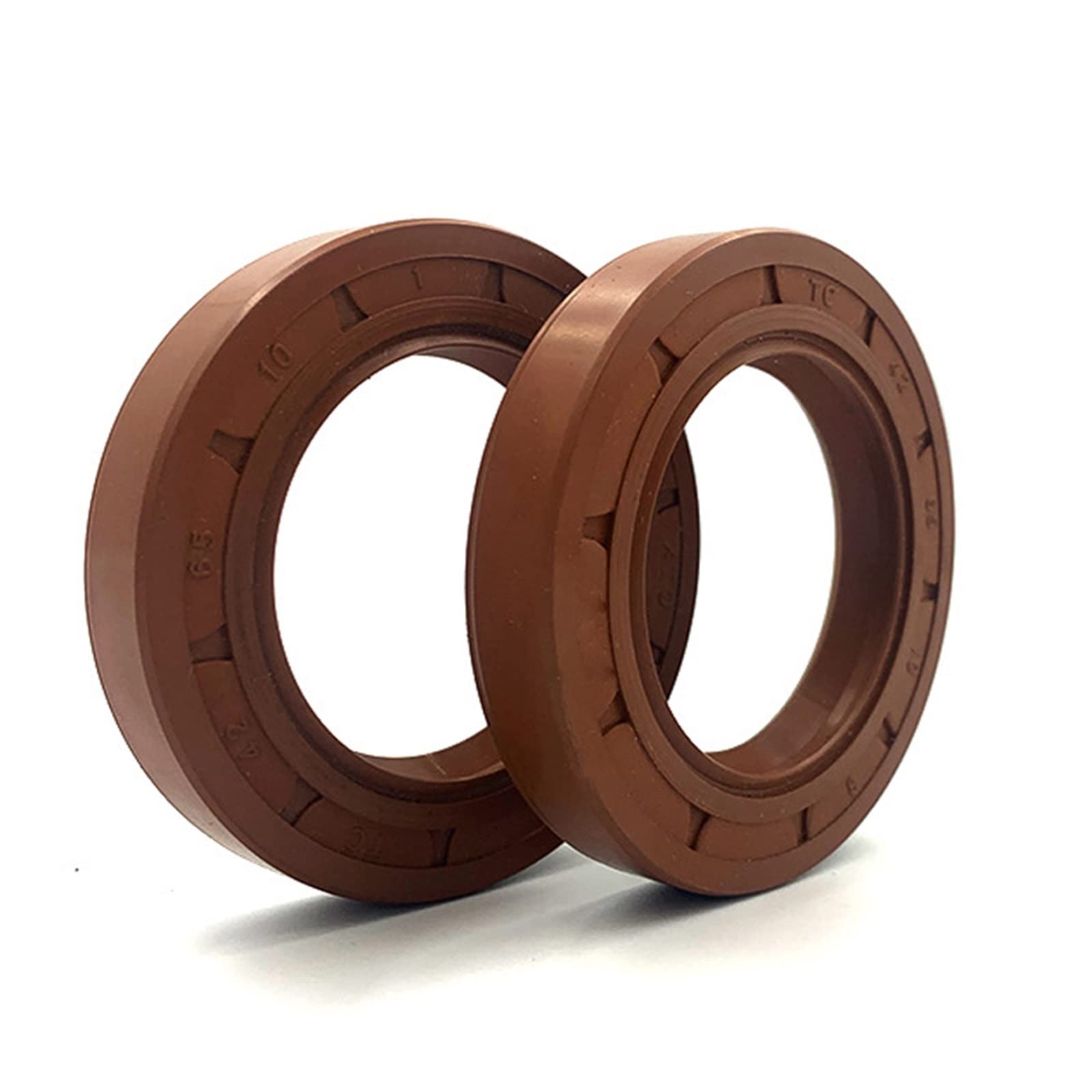 Öldichtung Wellendichtung, ID 26/27 mm Öldichtungsskelett, braune FKM-Fluor-Öldichtung, Gummi-Hydraulikfeder-U-Lippen-TC-Ringdichtung 26 x 35 7 36 Dichtungslippe(27x47x8)