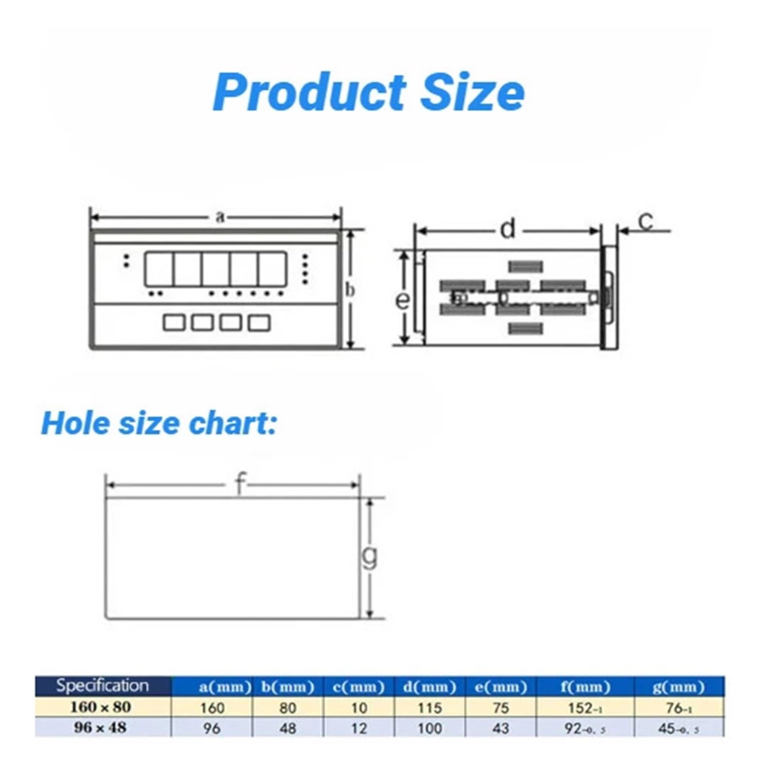 CHBMSS Load Cell Indicator 168 * 80 Instrument Weighing Digital Display Weight Sensor 2 Way Output