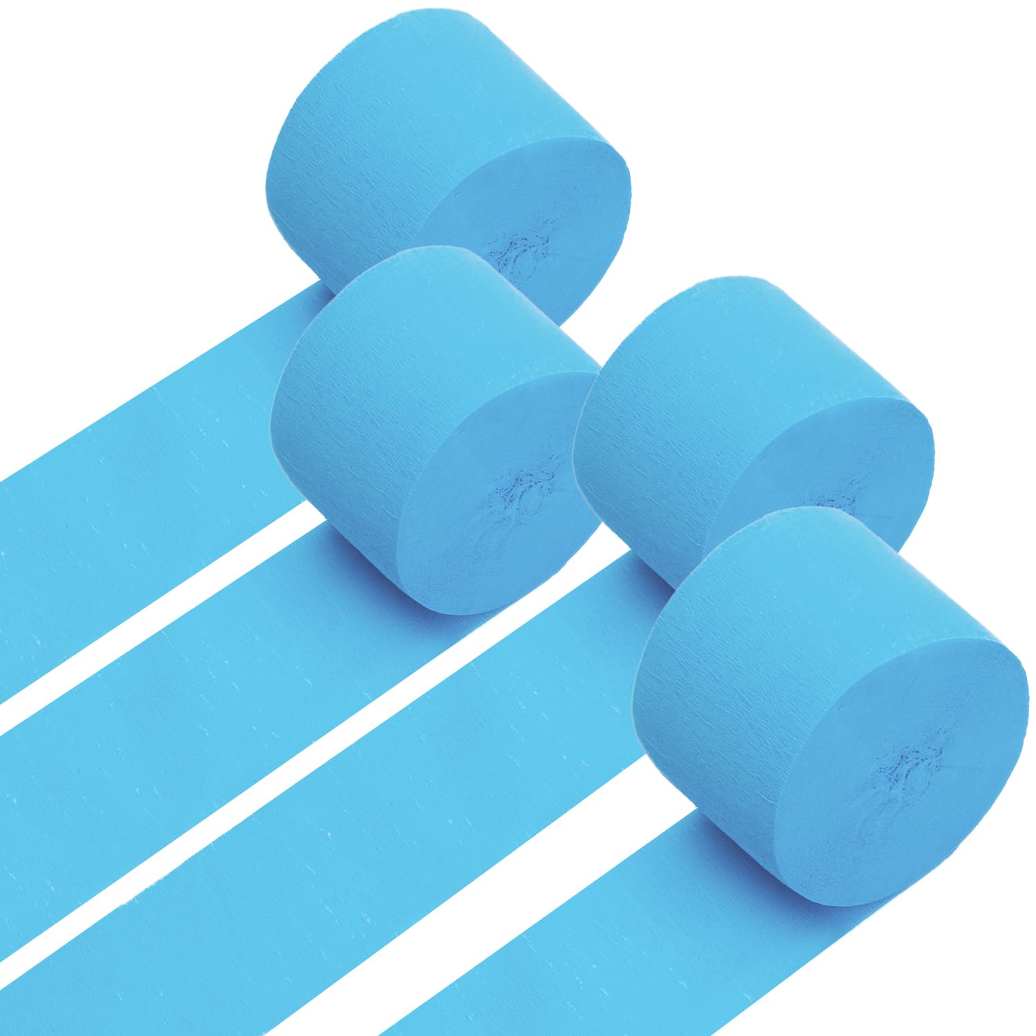 PIGETALE Light Blue Crepe Paper Streamers 4 Rolls 328ft