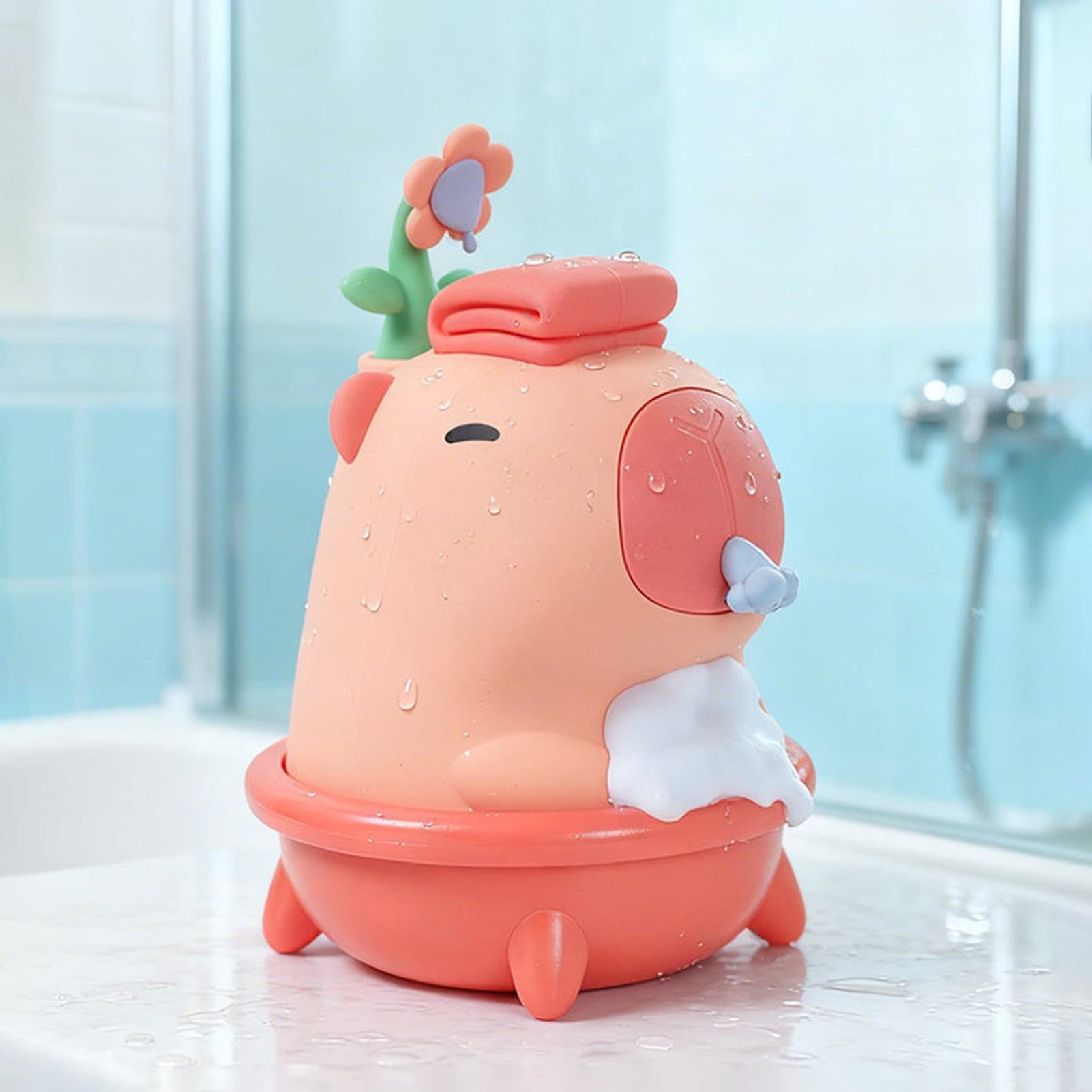 Dispenser Sapone Automatico Capybara 3 Livelli Regolabili | Erogatore Detergenti Cucina Senza Contatto per la Casa l'Appartamento il Bagno il Piano di Lavoro e Shampoo