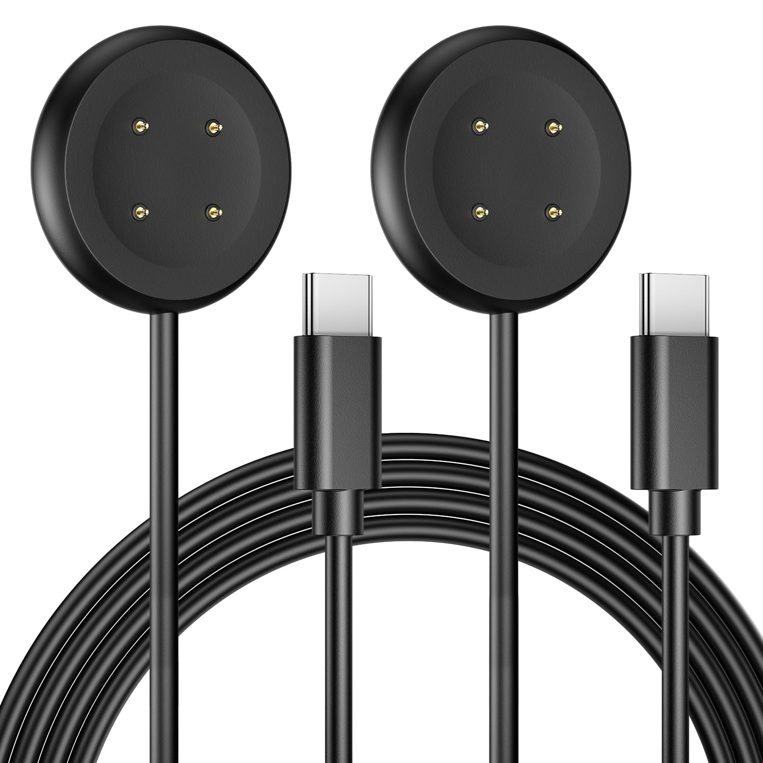 Magnetic Charging Cable for Google Pixel Watch 3/2& for Fitbit Sense/Sense 2/Versa 3/Versa 4/Ace LTE Smartwatch, USB-C Charger Cord Dock Accessories (2 Pack, Not for Pixel Watch 1)
