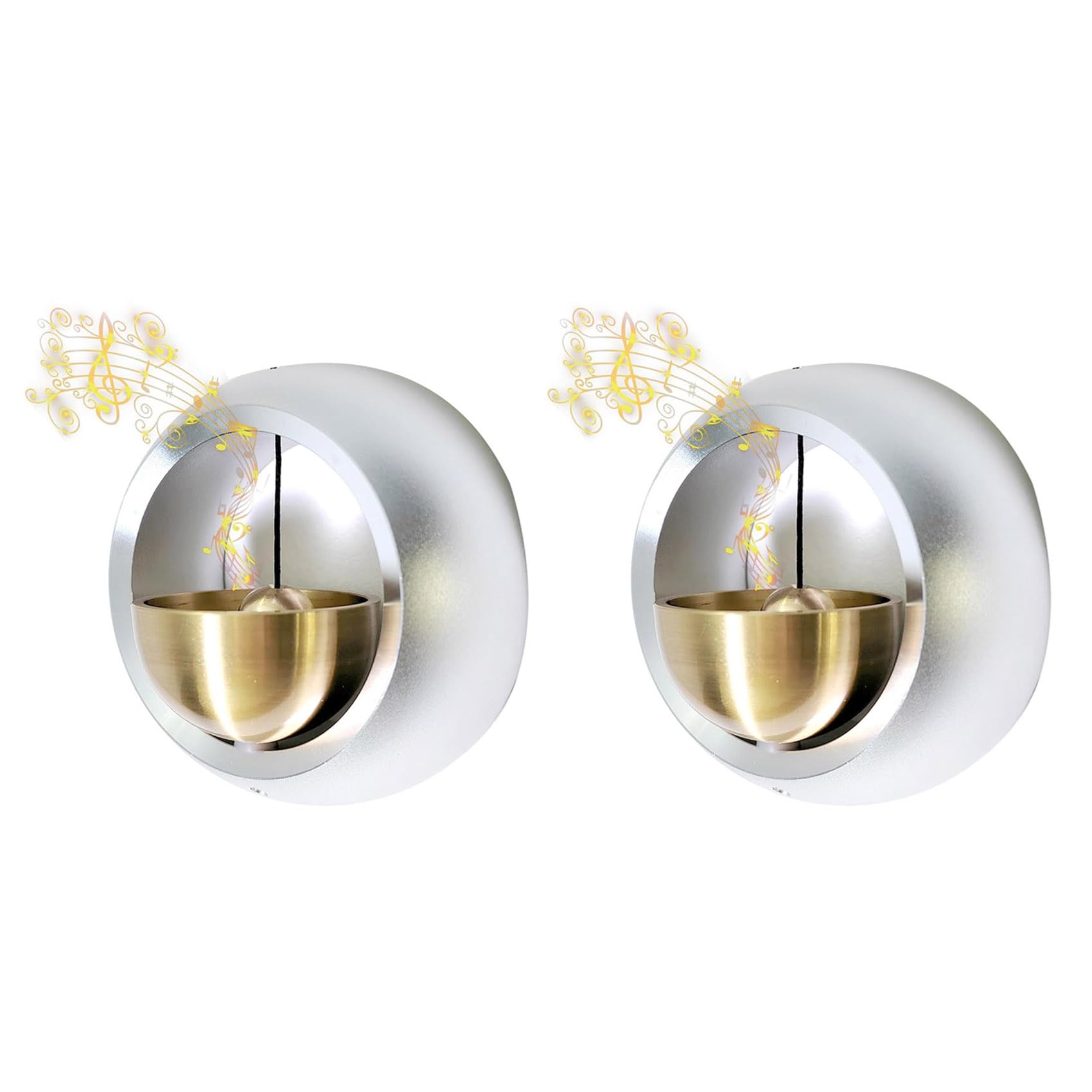 Cloches à fixation magnétique pour porte argentée de magasin et bureau