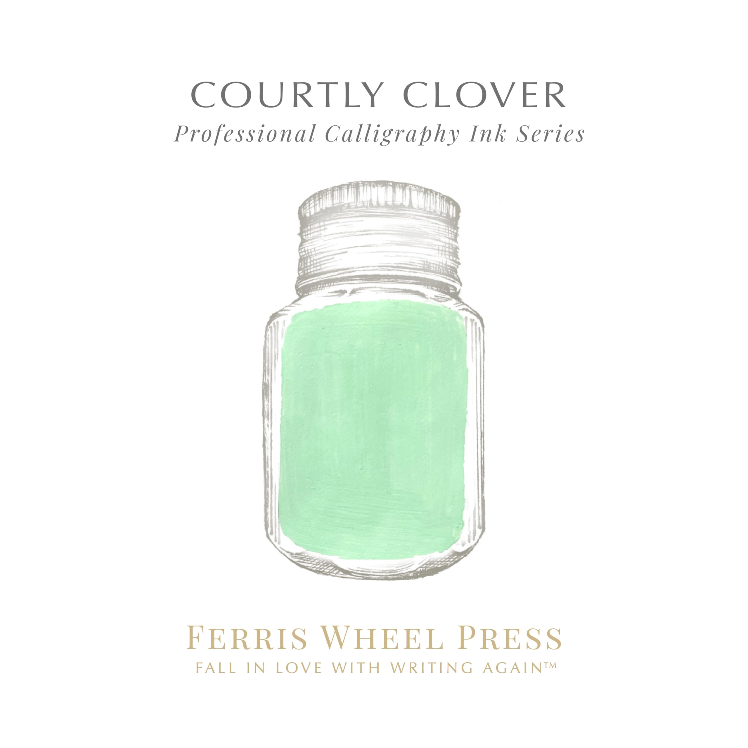 Ferris Wheel Press Calligraphy Ink, Opaque Light Green, 28ml, 28 ml - Image 2