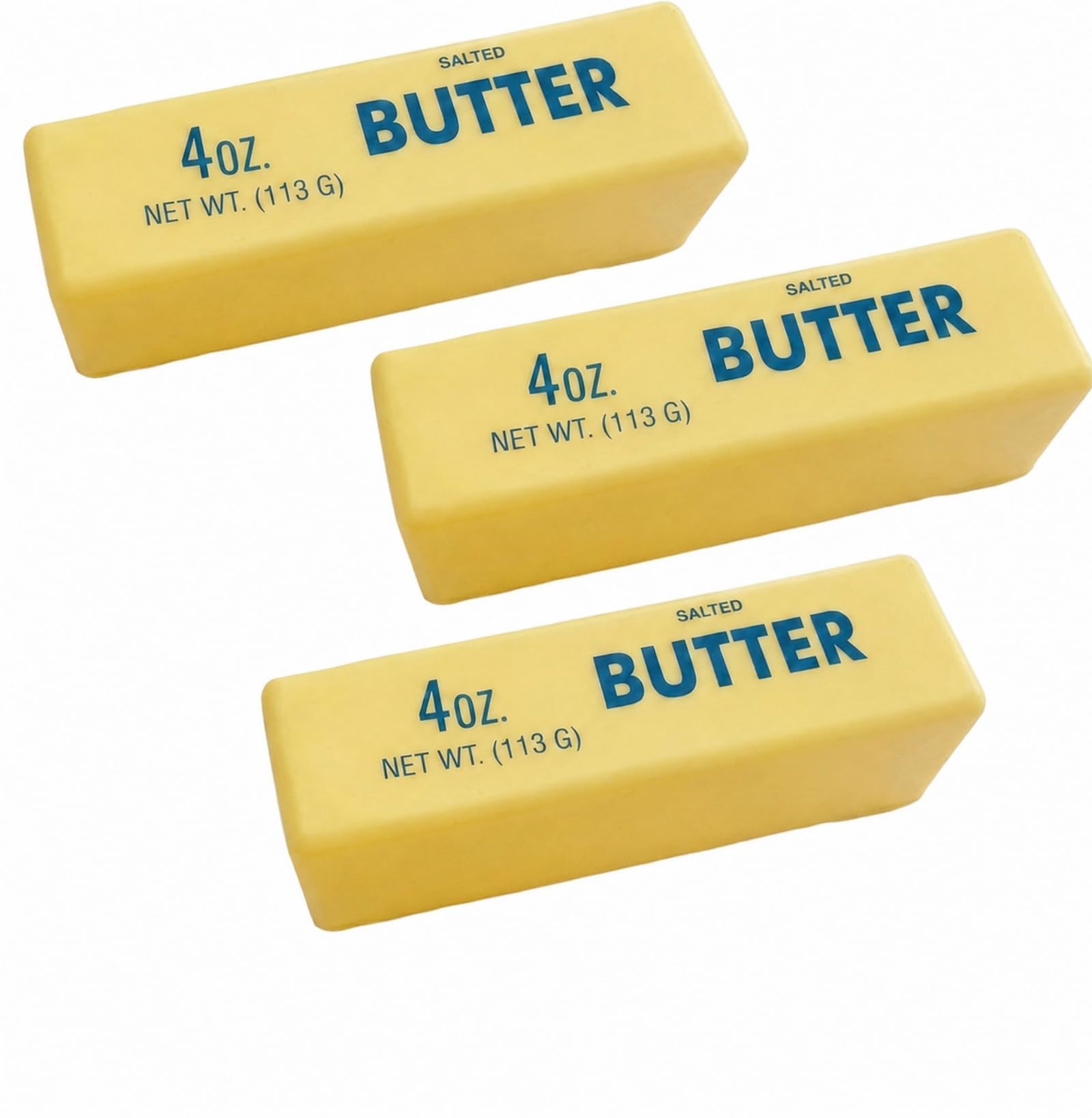 3-Piece Giant Butter Squishy Set, Stress Relief Desk Fidget Toy