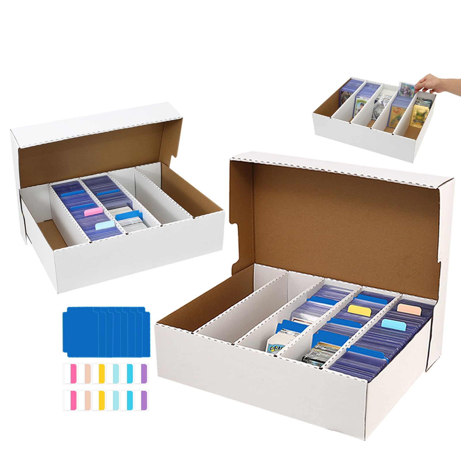 楽天市場】ストレージ カード ボックス 約400枚のカードを収納 3個