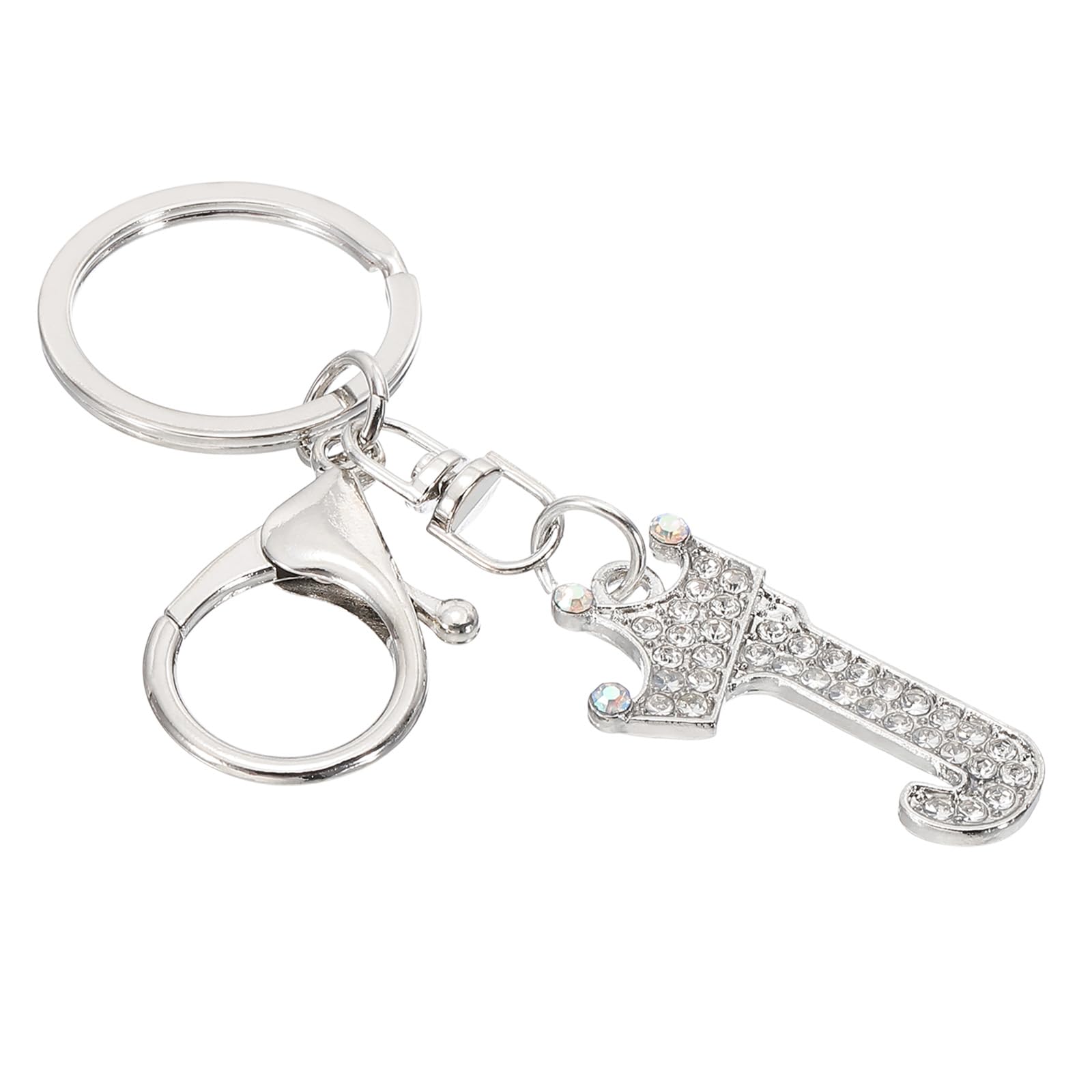 PATIKIL Initial Letter Keychain, Letter A-Z Crown Design Charm with Crystal Diamonds Decorative Alphabet Pendants for Bag DIY