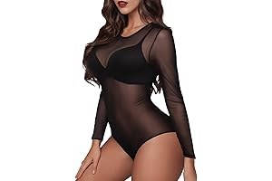 Women's Long Sleeve Mesh Bodysuit