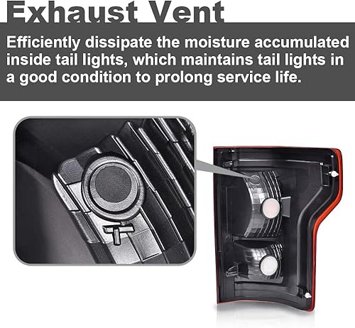 Miniatura 8 de CHEDA Faro trasero con bombilla halógena compatible con Ford F150 SSV 2016-2017Compatible con F150 (submodelo Lariat, XL, XLT) FL3Z13405A-PFM,