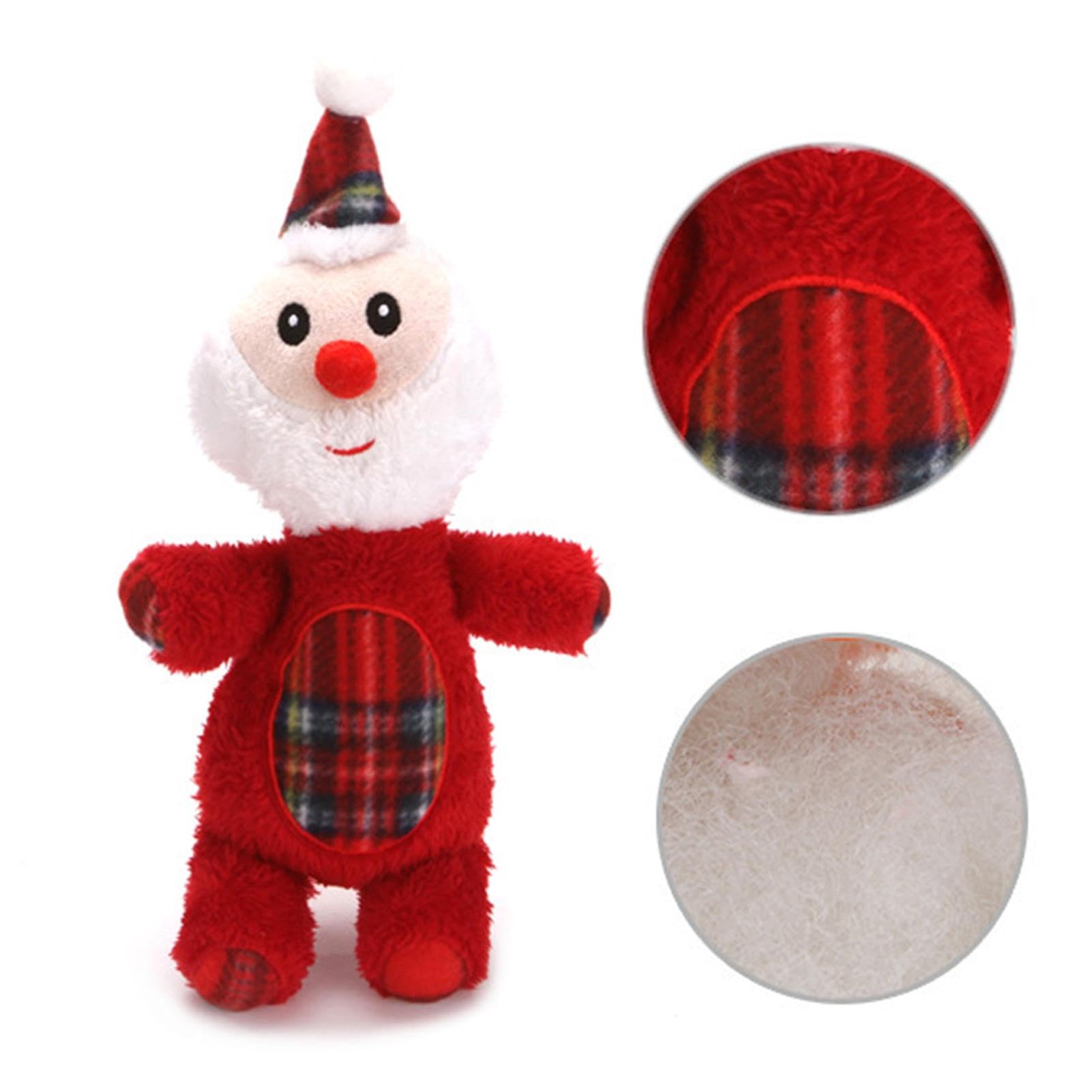 Epesiri Lot De 3 Jouets Couineurs De Noël Pour Chiens De Grande Taille, Jouets De Noël Durables Pour Chiens De Taille Moyenne, Jouets De Noël Mignons Pour Chiots De Noël Avec Coton