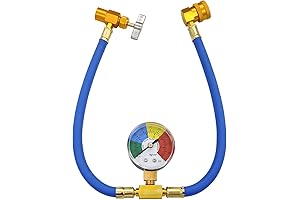 Mandark R-134a Car AC Refrigerant Charging Kit with Gauge