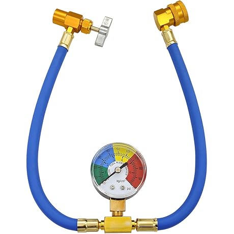 Mandark R-134a Car AC Refrigerant Charging Kit with Gauge