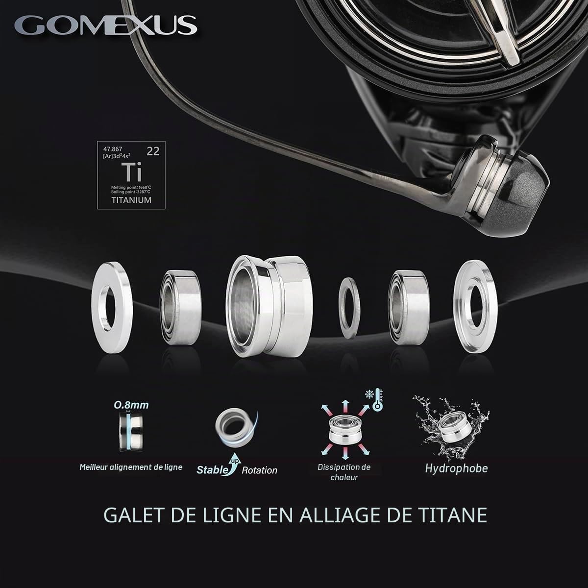 Gomexus Poignée de Moulinet de pêche Compatible avec Shimano SLX Tranx Daiwa Tatula Zillion Abu Garcia Revo 13 Moulinet de pêche avec poignée en liège| Pêche au Bar