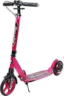 COOLBABY Adult Foldable Scooter 200MM Big Wheels Adult Kick Scooter, with Disc Brakes, with Double Shock Absorption System
