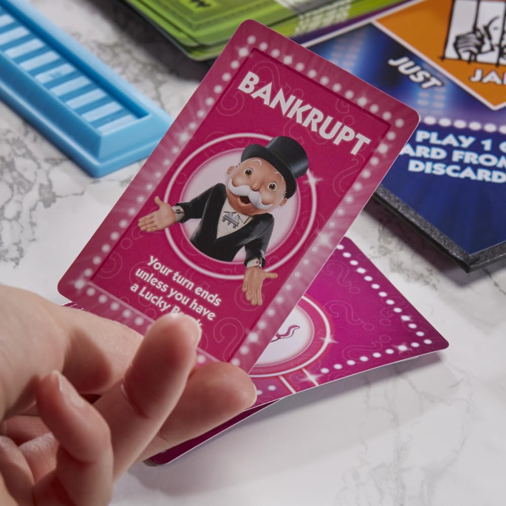 Monopoly Chance Board Game for Adults and Kids | Fast-Paced Family Party Game | Ages 8+ | 2-4 Players | 20 Mins. Average