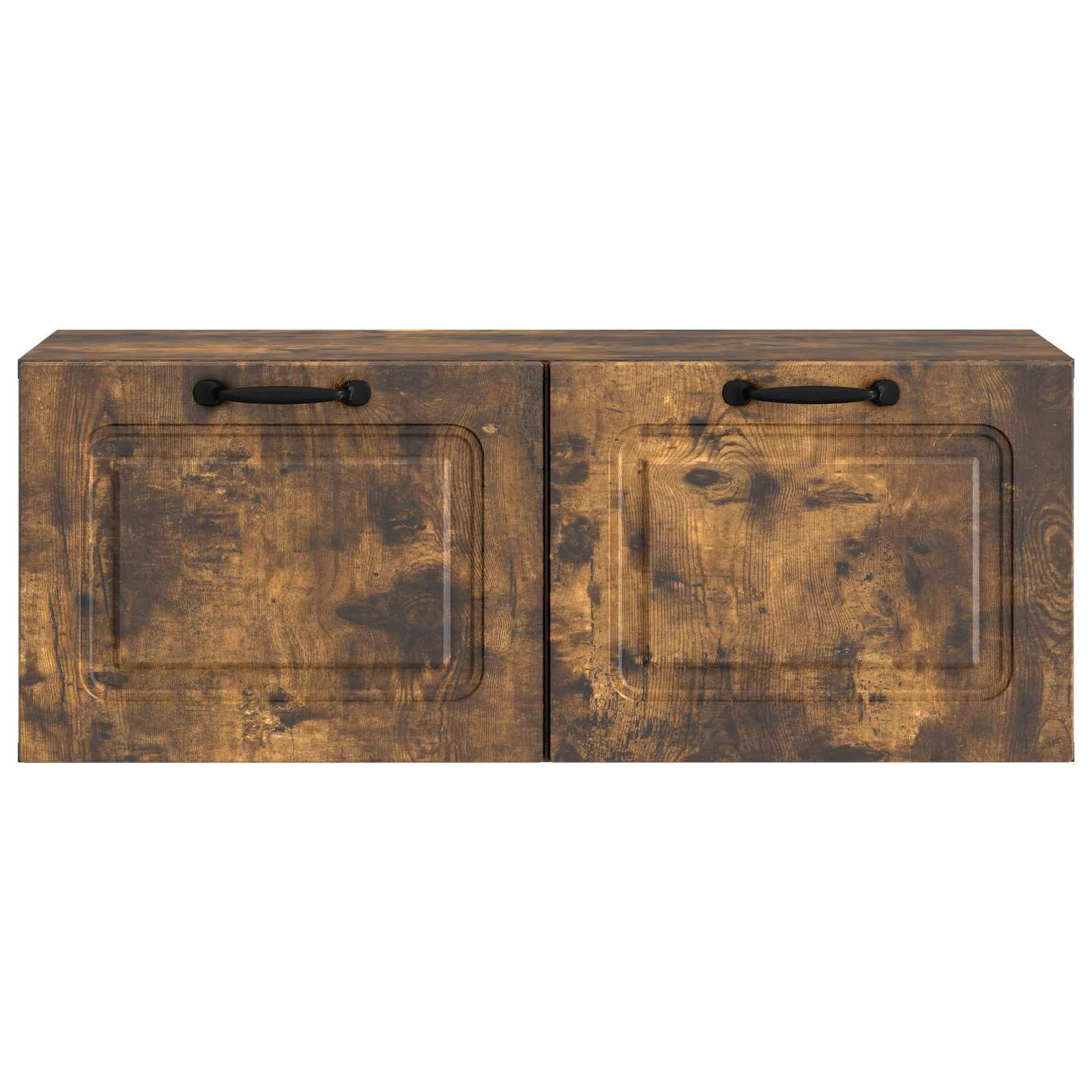 Mobile TV a parete, rovere affumicato, 78,5 x 31 x 30 cm