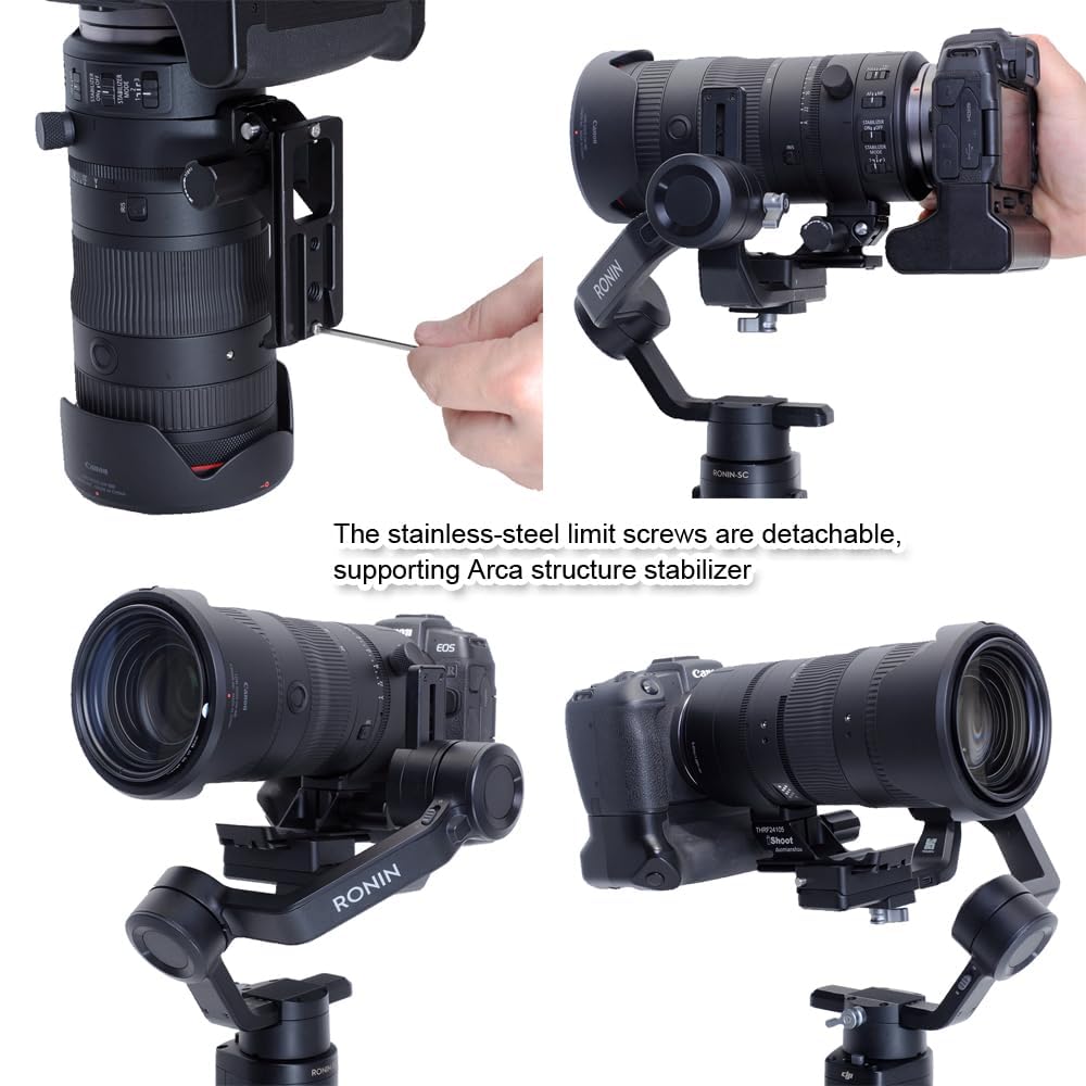 Pied de rechange pour trépied compatible avec objectif Canon RF 24-105 mm F2.8 L IS USM Z, support de support Arca-Swiss Fit plaque à dégagement rapide pour stabilisateur de pince Arca