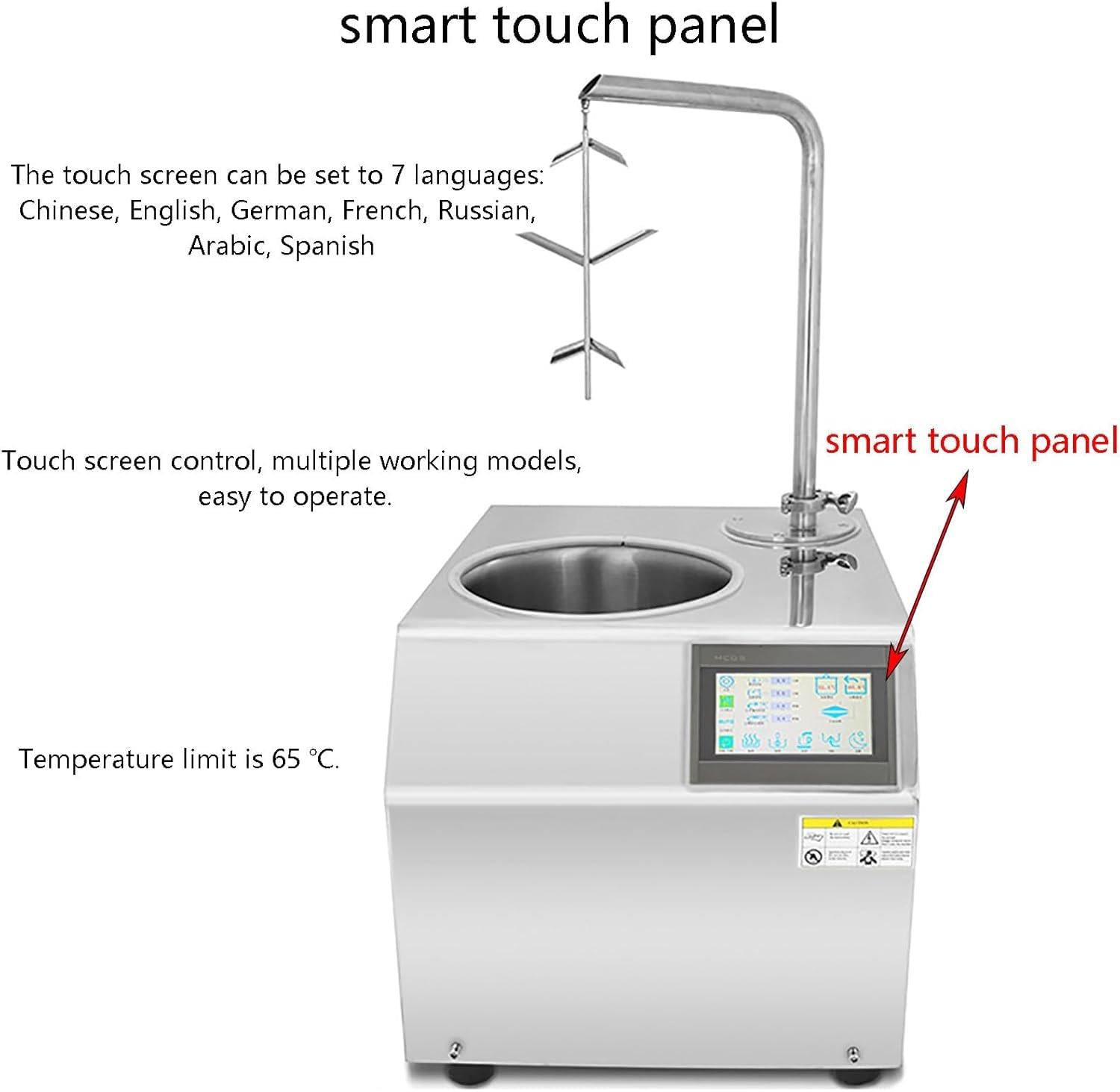 Templadora de Chocolate de Sobremesa, 7L – Fundidora AutomáTica de Chocolate con Control Preciso de Temperatura, para Fiestas de Dulces, Bodas, Bares, BuféS