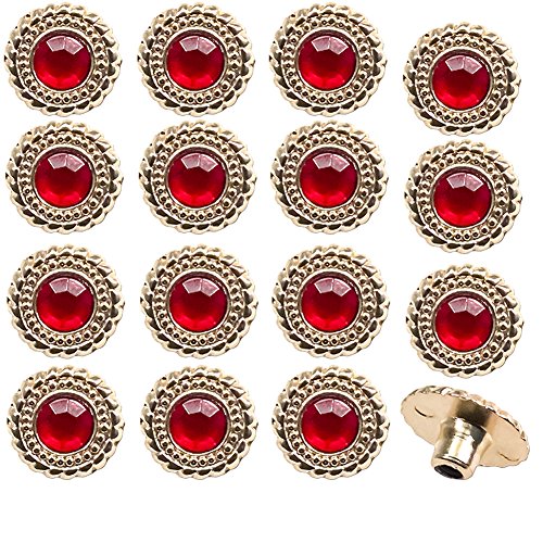 Figures Toy Company Set of 16 Replacement Ruby Rivets Compatible with WWE World Heavyweight Championship Adult Size Replica Belt