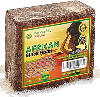 #1 Organic African Black Soap | Acne Treatment & Dark Spot Remover / Corrector | 60 day Satisfaction Guarantee | For Face & Body 1lb bar